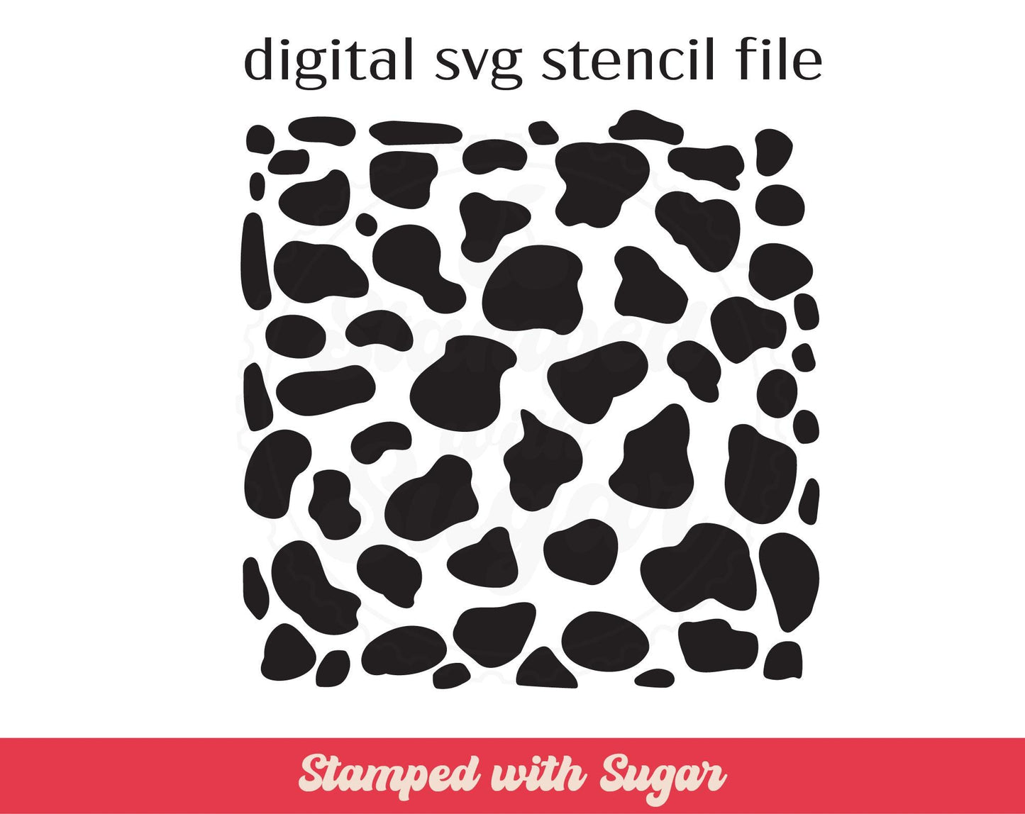 Archivo de esténcil SVG de estampado de vaca