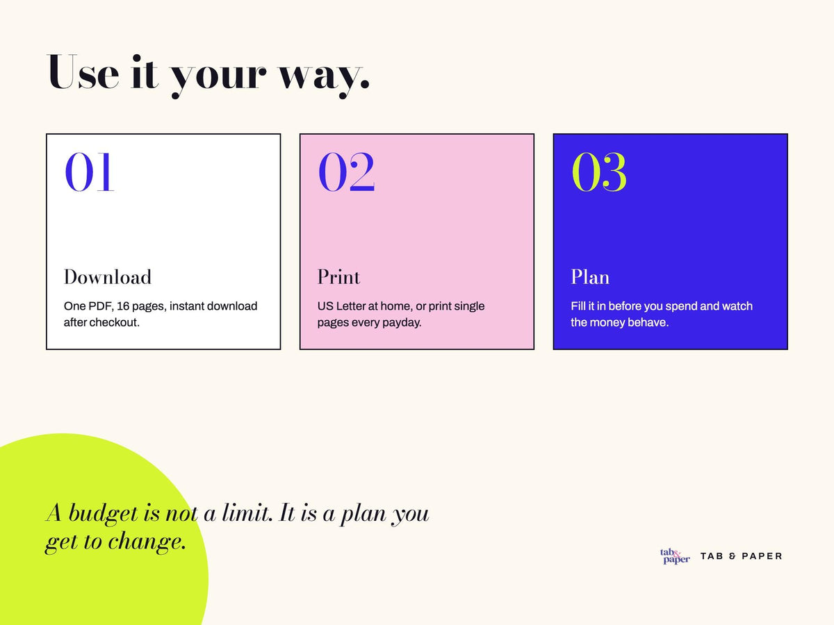 Paycheck Planner PDF Printable