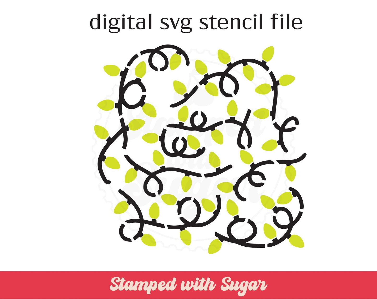Archivo de esténcil SVG de 2 partes para luces