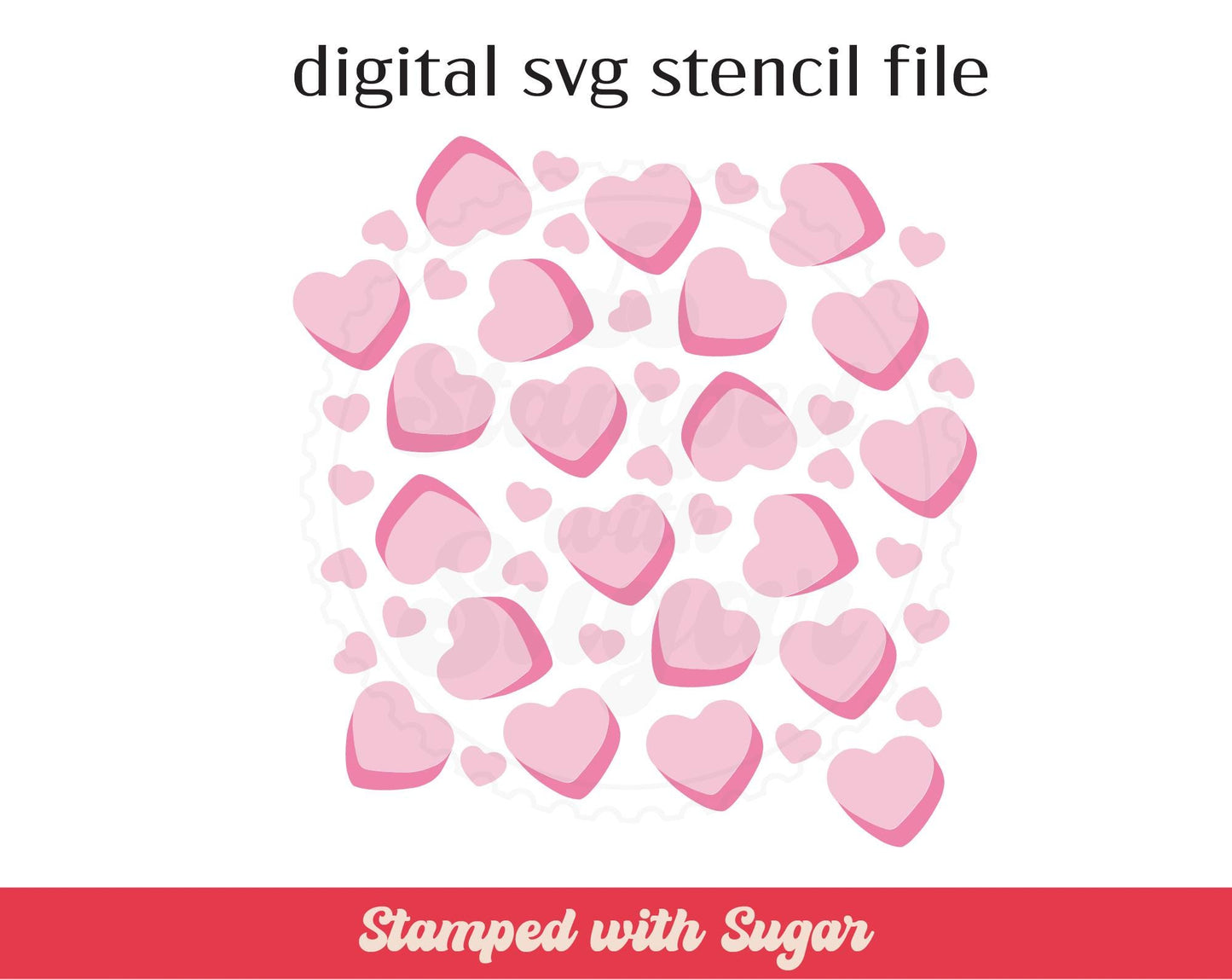 Archivo de plantilla SVG de 2 partes de Heart Shadow