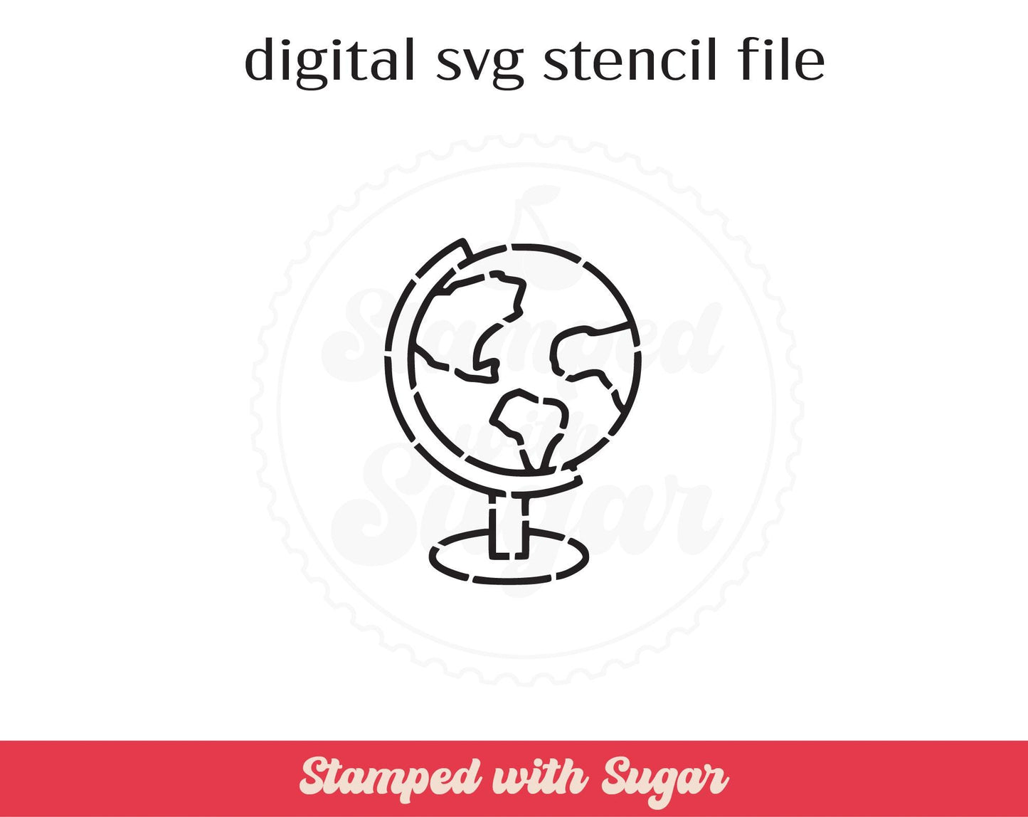 Archivo de esténcil SVG de PYO de globo terráqueo