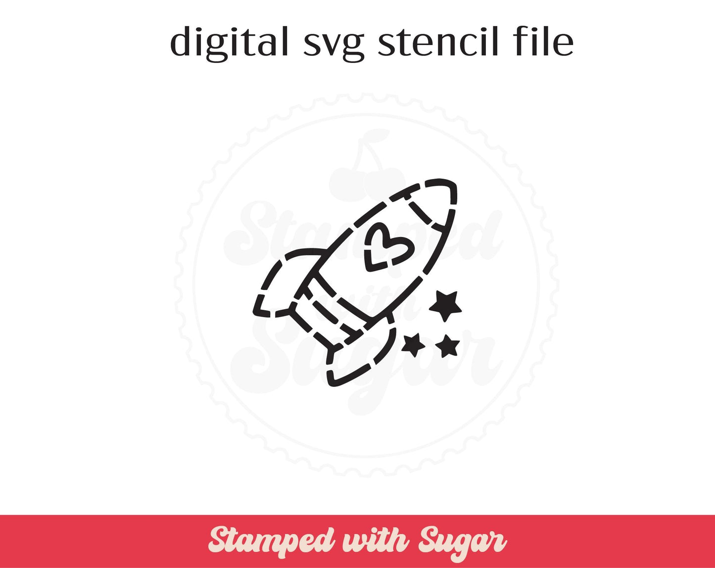 Archivo de esténcil SVG Rocket 1 PYO
