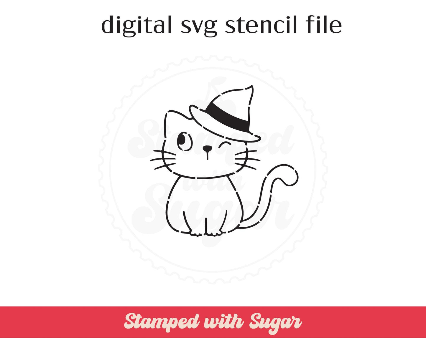 Archivo de plantilla SVG PYO de Bruja Gato