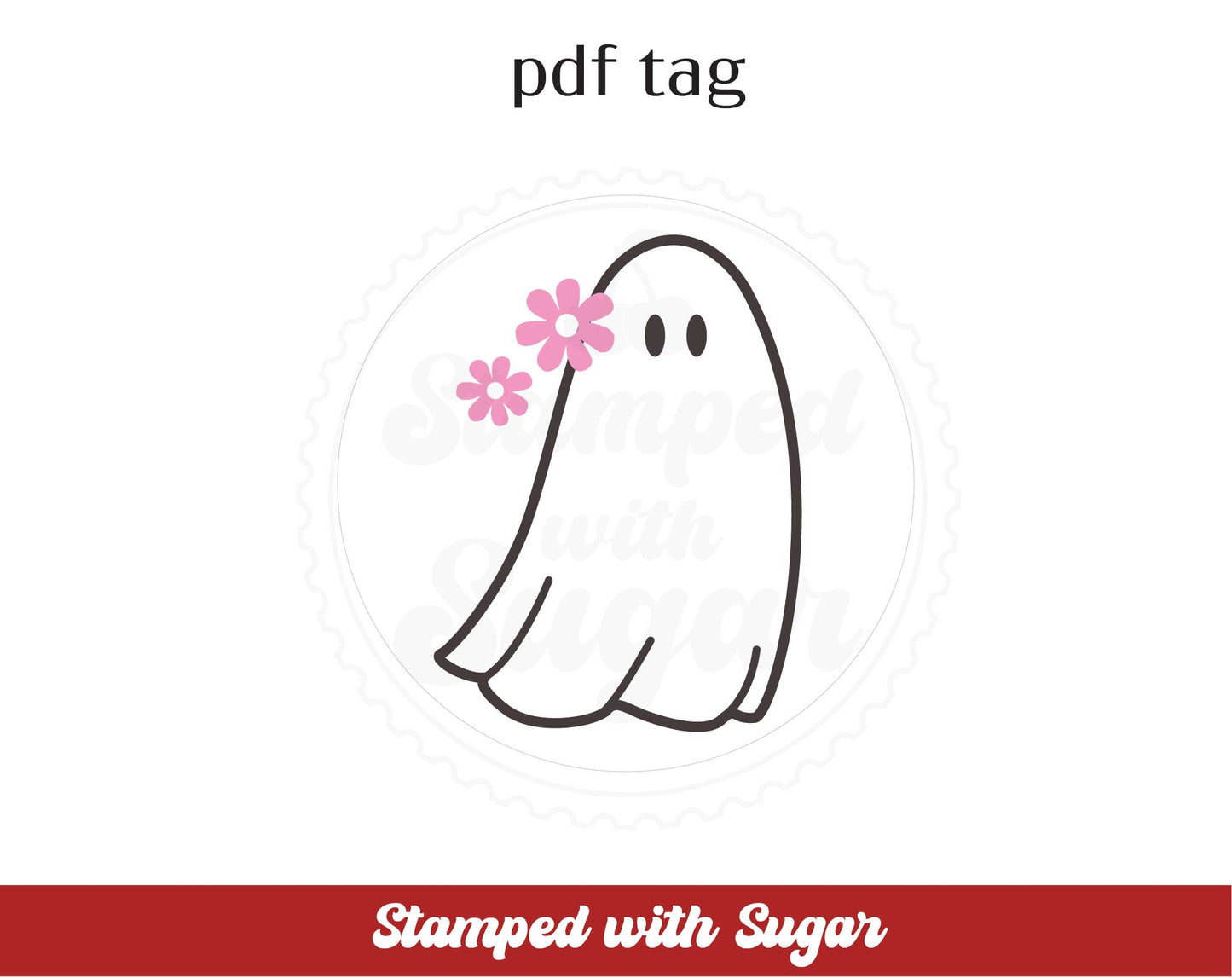 Etiqueta de Círculo Fantasma Lindo PDF