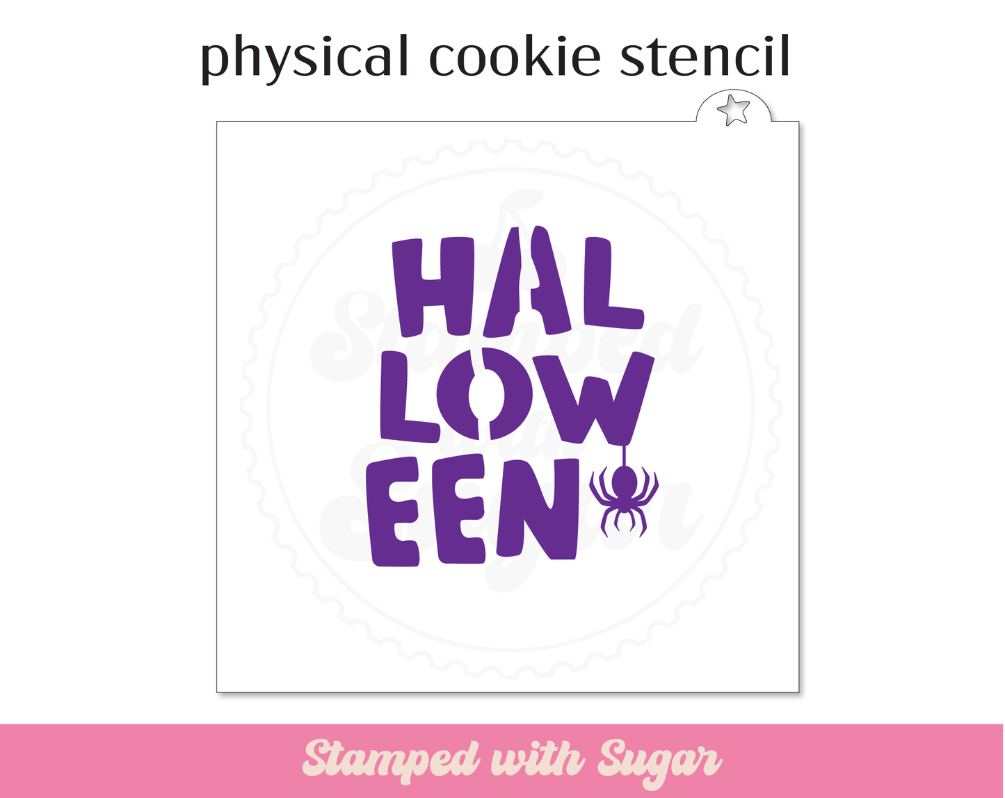 Plantilla física de araña de Halloween