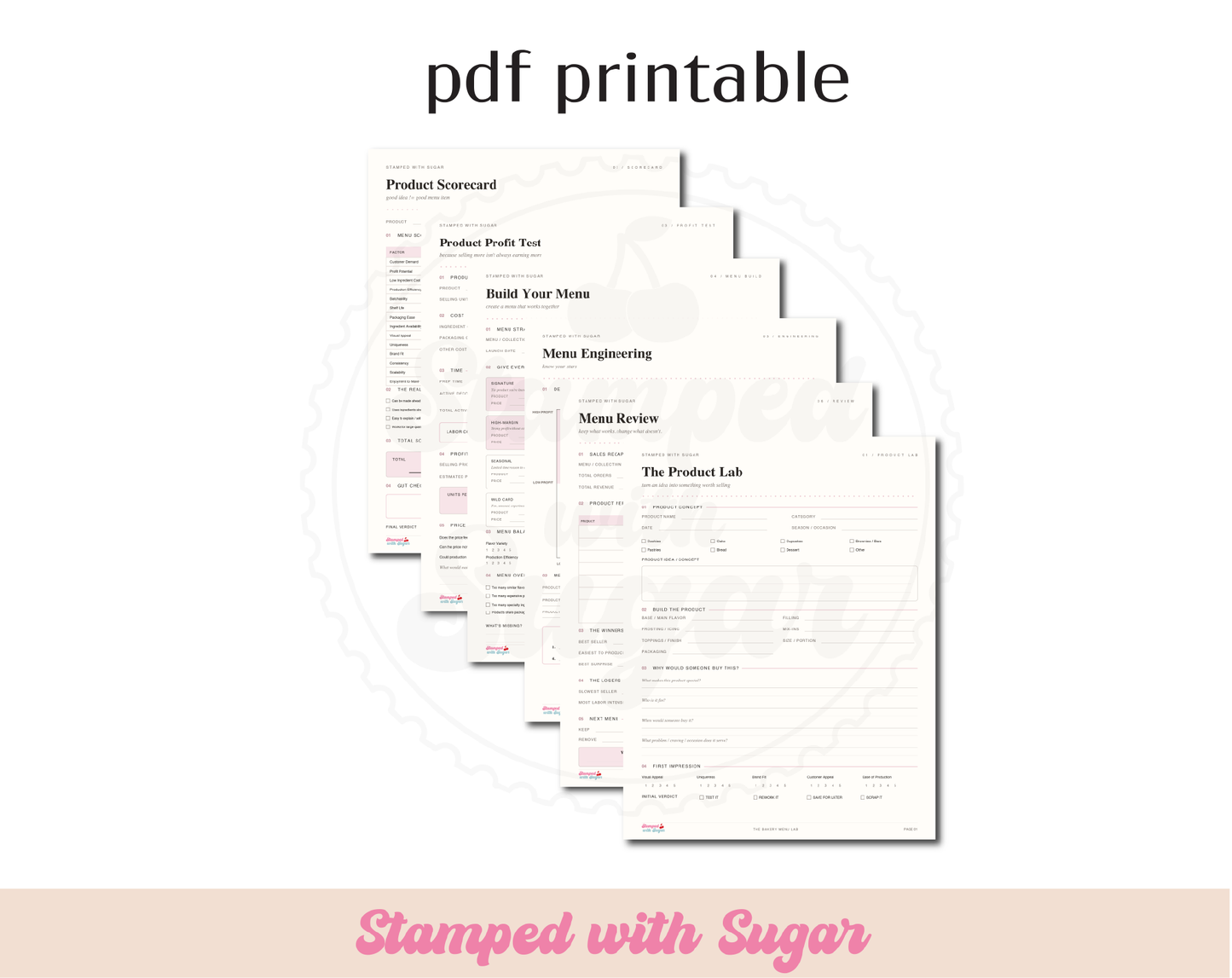 The Bakery Menu Lab | Menu Planning + Profit Workbook for Bakers