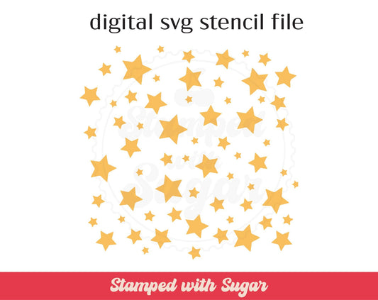Archivo de plantilla SVG de estrellas dispersas