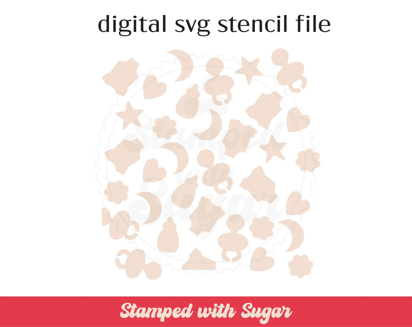 Archivo de plantilla SVG de confeti para bebé