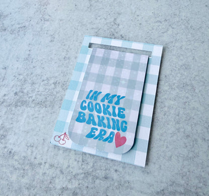 In my Cookie Baking Era Blue Holographic Magnetic Bookmark
