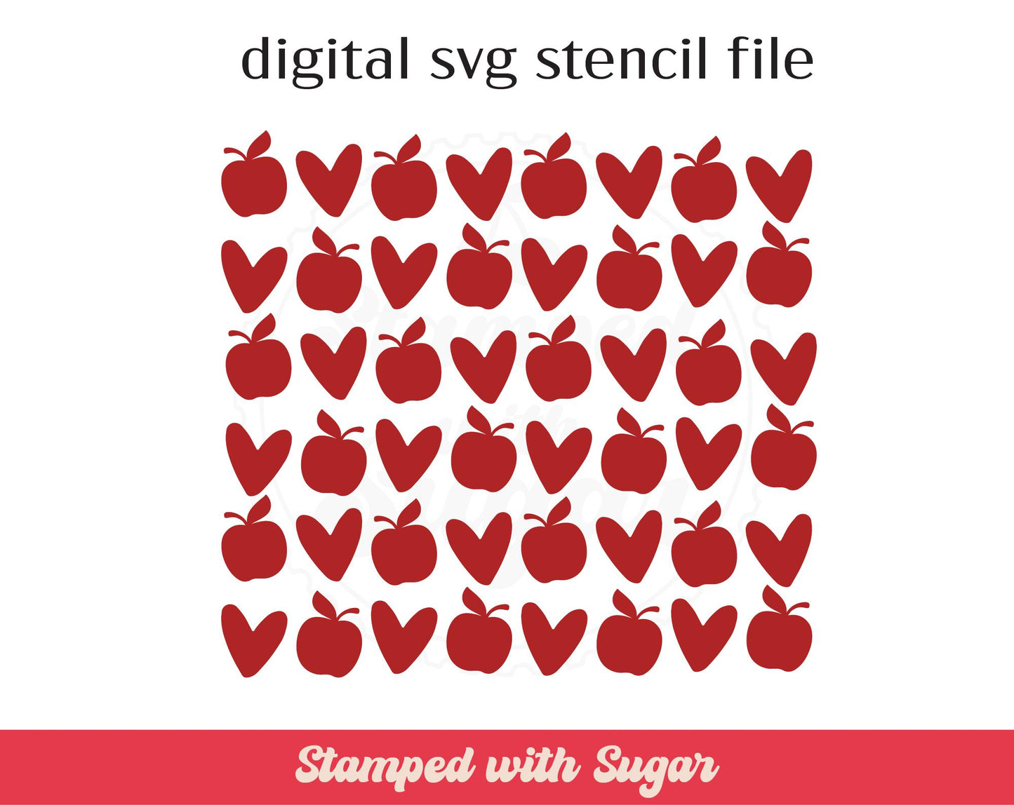 Archivo de plantilla SVG de Corazón de Apple