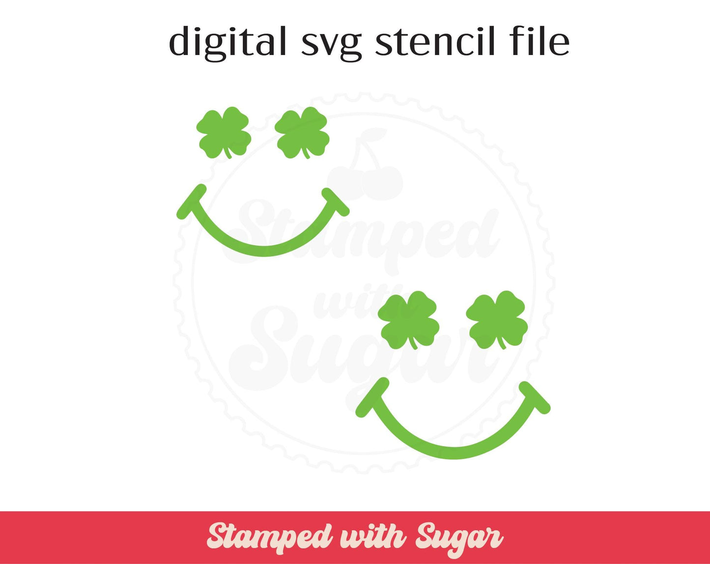 Archivo de plantilla SVG Trébol Sonriente