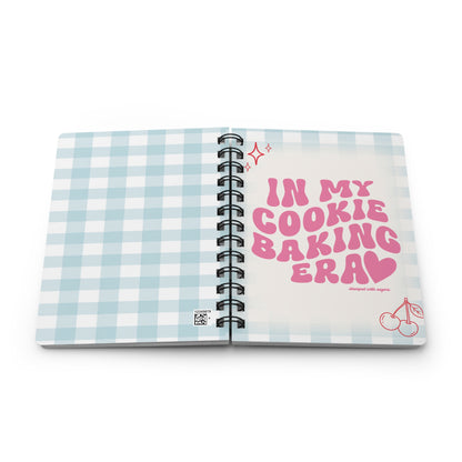 In My Cookie Baking Era Spiral Notebook Blue Gingham