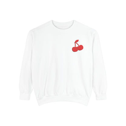 Cherry Embroidered Sweatshirt