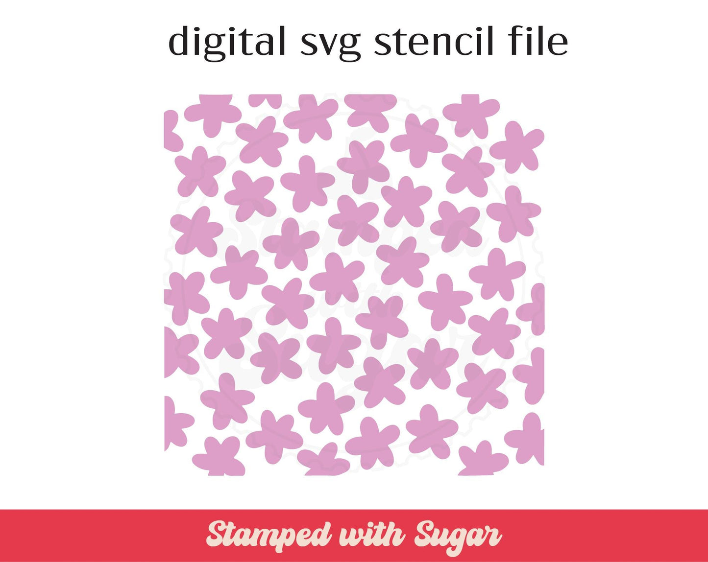 Archivo de plantilla SVG con patrón de margaritas