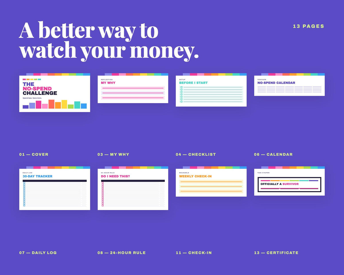 No Spend Challenge PDF Printable