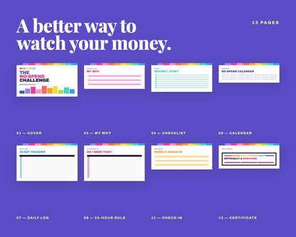 No Spend Challenge PDF Printable