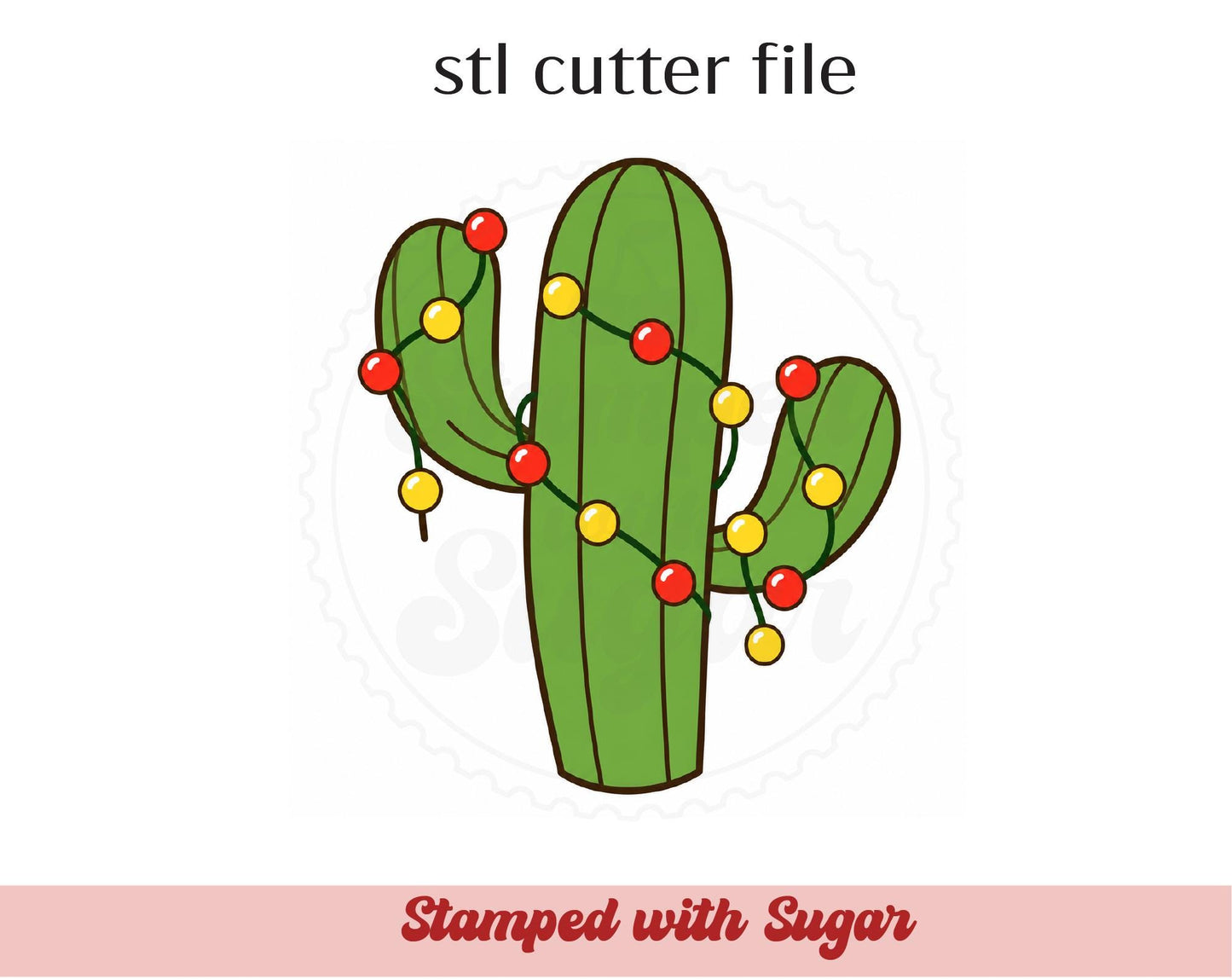 Archivo STL de cortador de galletas Luces de Cactus
