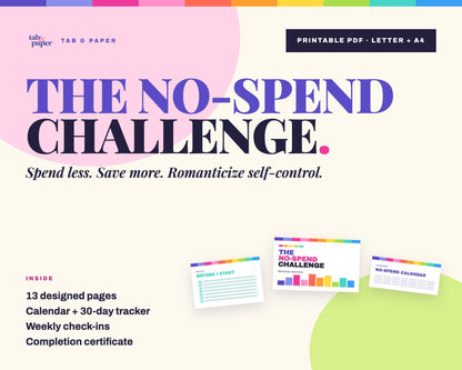 No Spend Challenge PDF Printable