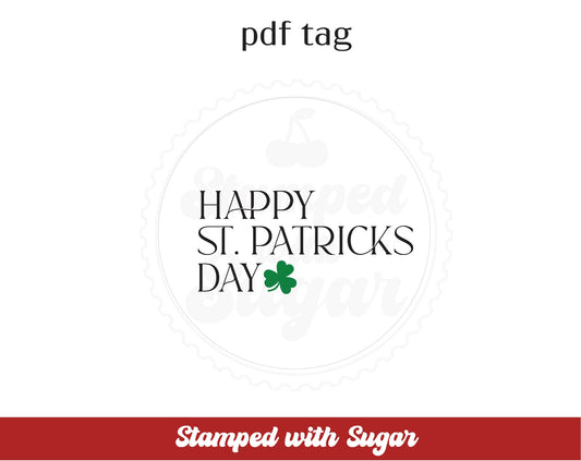 Etiqueta circular PDF del Día de San Patricio