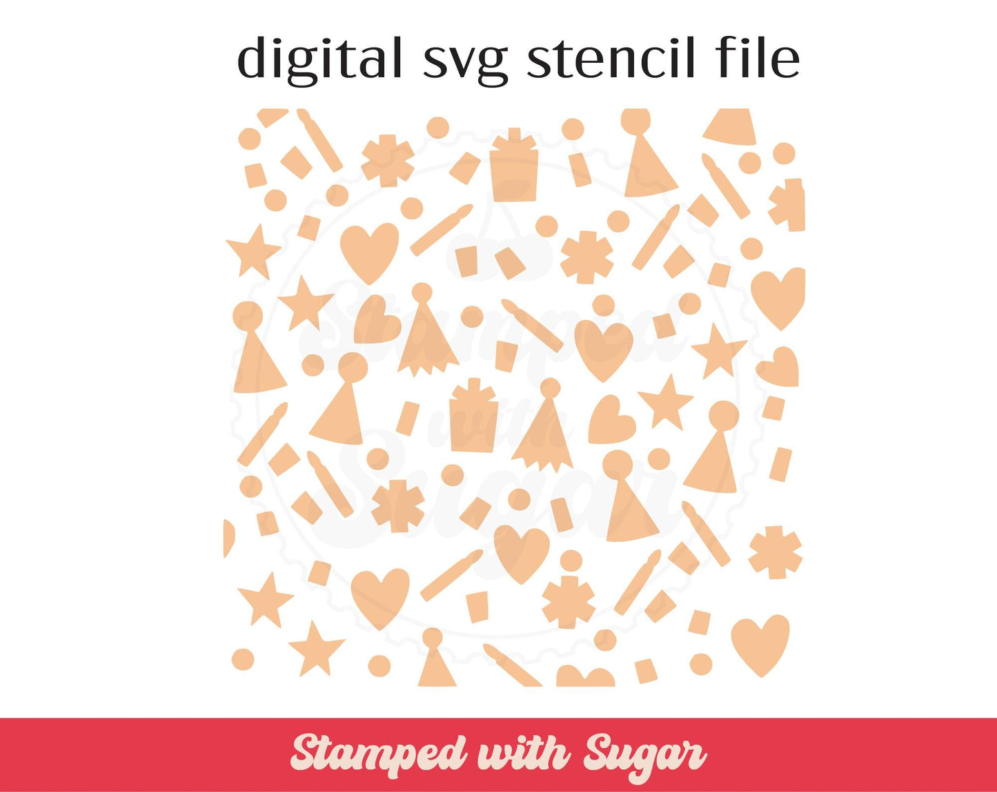 Archivo de Estarcido SVG de Confeti de Cumpleaños