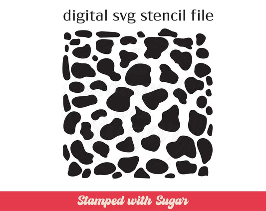 Archivo de esténcil SVG de estampado de vaca
