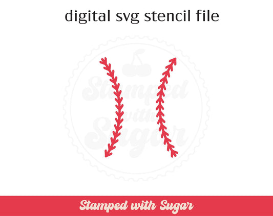 Archivo de plantilla SVG de costuras de béisbol 2
