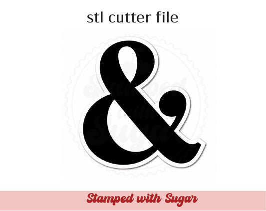 Archivo de cortador de galletas de ampersand y STL