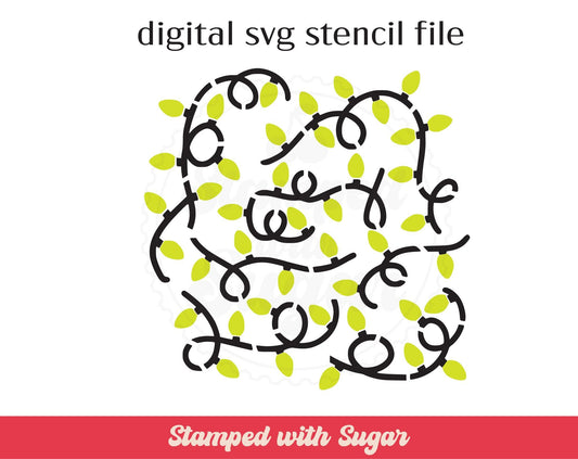 Archivo de esténcil SVG de 2 partes para luces