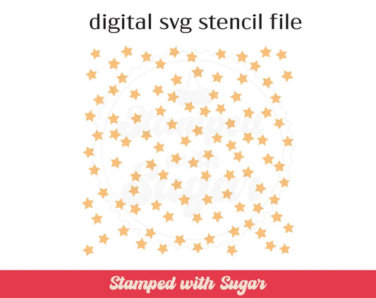 Archivo de esténcil SVG de confeti de estrellas