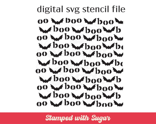 Archivo de plantilla SVG en minúsculas de Boo Bats