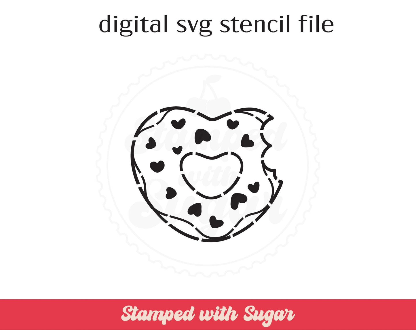 Archivo de plantilla SVG PYO de Corazón de Donut