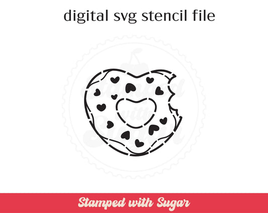 Archivo de plantilla SVG PYO de Corazón de Donut