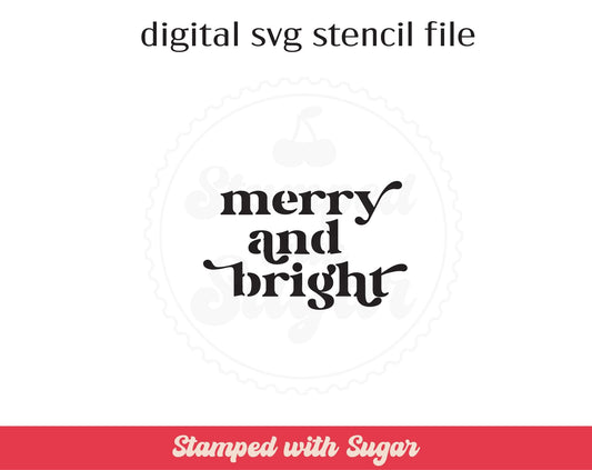 Feliz y Brillante Retro Archivo de Estarcido SVG