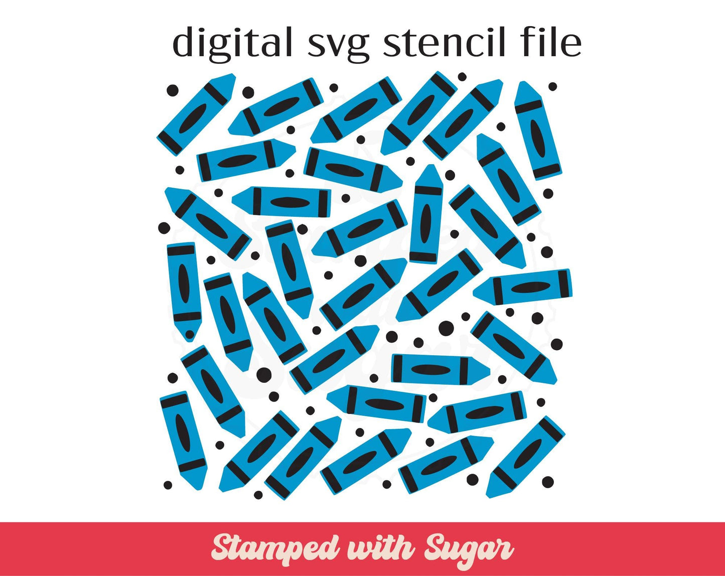 Archivo de esténcil SVG de 2 partes de Crayon Scatter