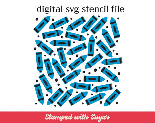 Archivo de esténcil SVG de 2 partes de Crayon Scatter