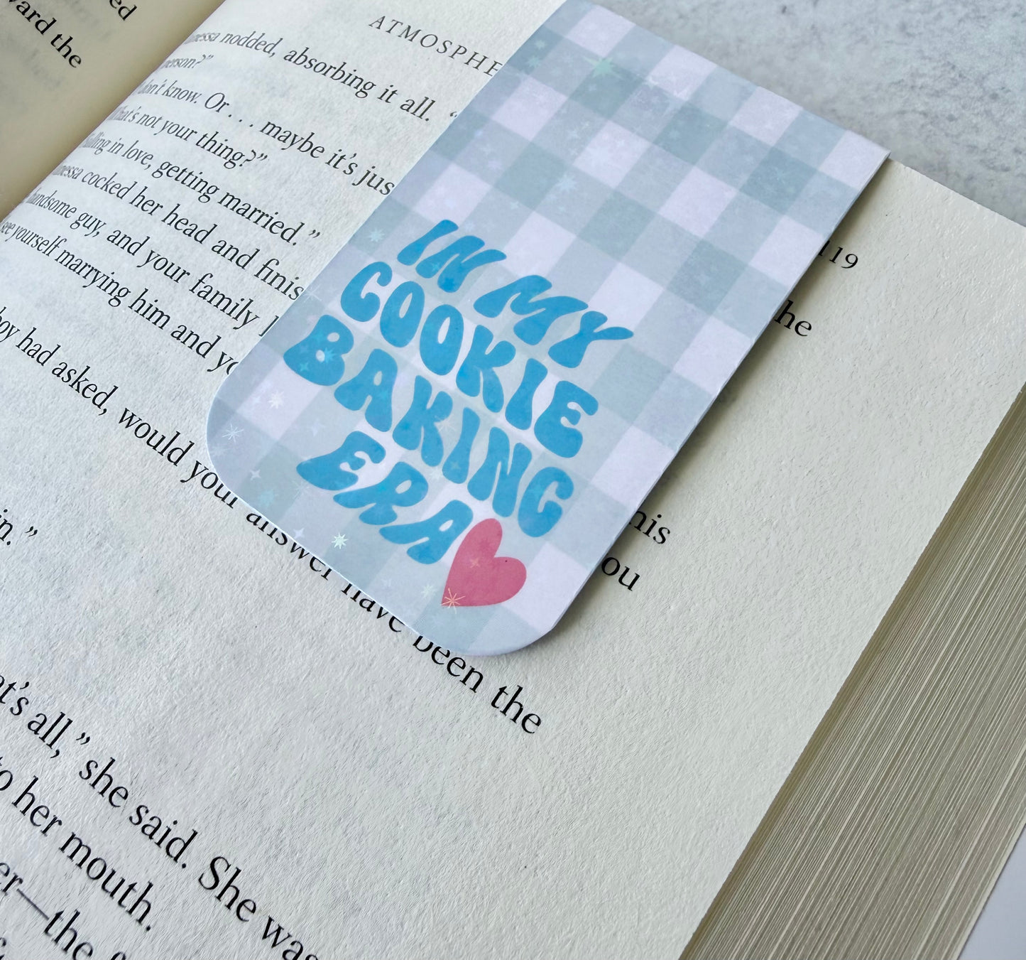 In my Cookie Baking Era Blue Holographic Magnetic Bookmark