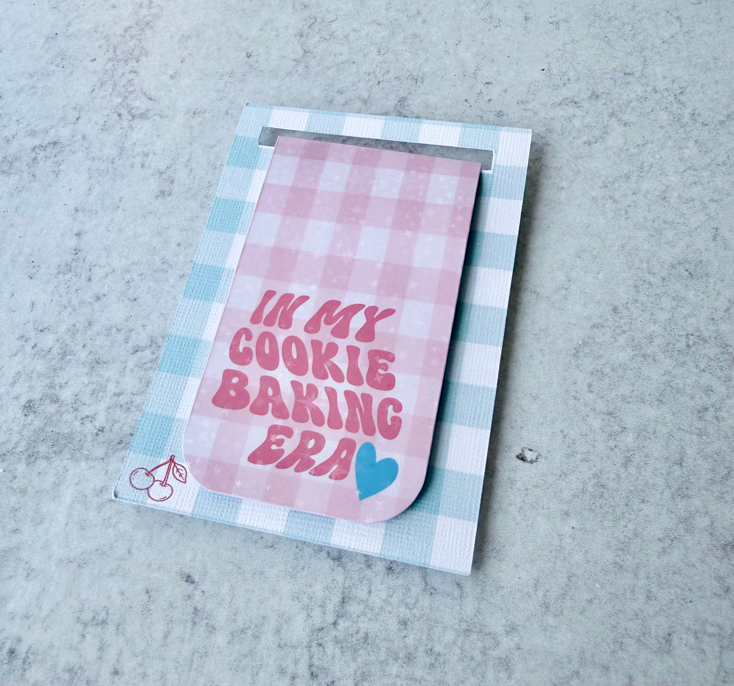 In my Cookie Baking Era Pink Holographic Magnetic Bookmark
