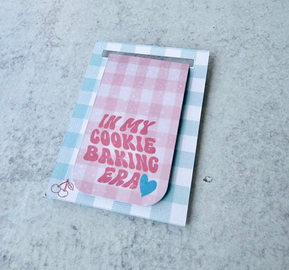 In my Cookie Baking Era Pink Holographic Magnetic Bookmark