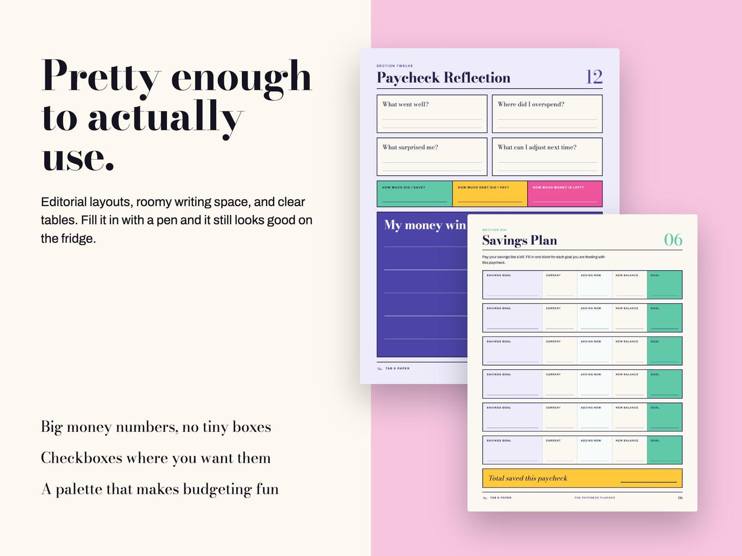 Paycheck Planner PDF Printable