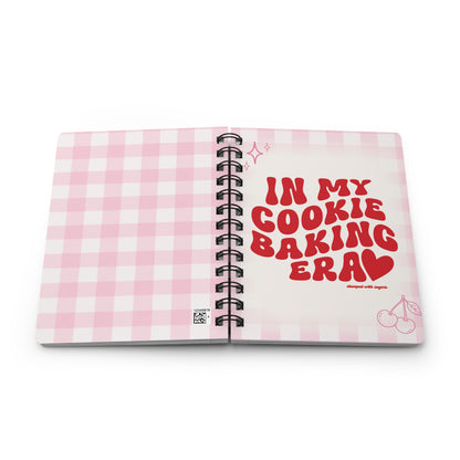 In My Cookie Baking Era Spiral Notebook Pink Gingham