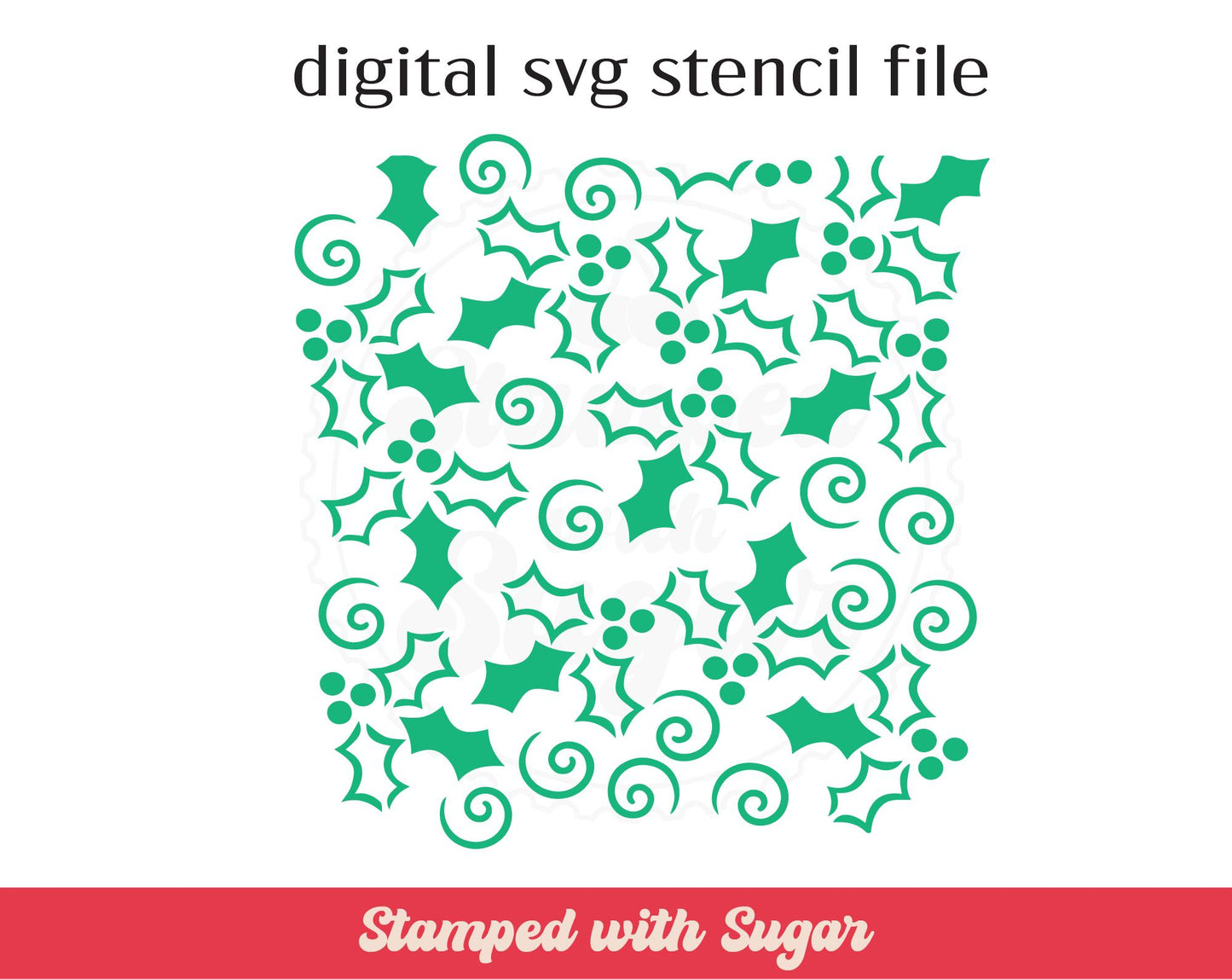 Archivo de plantilla SVG de Holly Scatter
