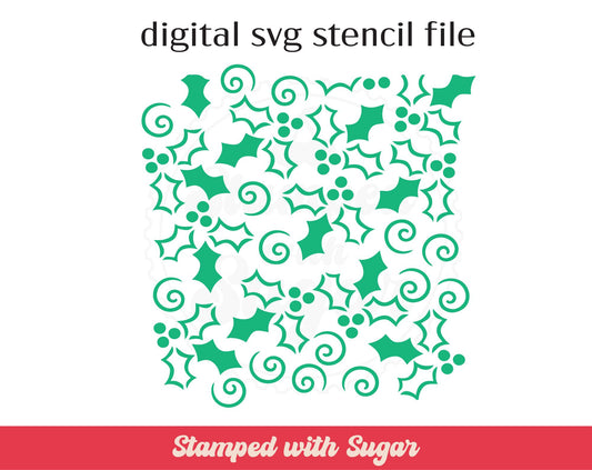 Archivo de plantilla SVG de Holly Scatter
