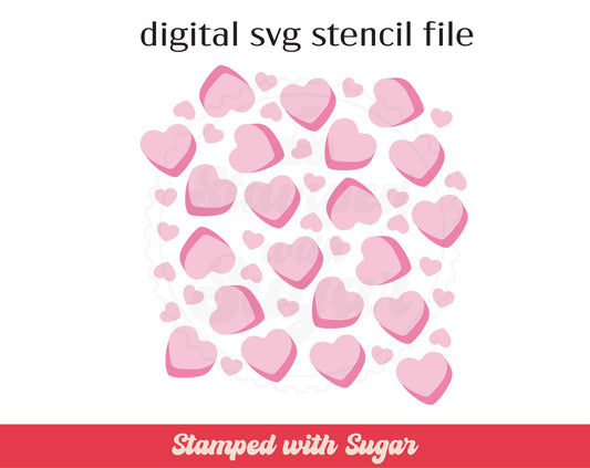 Archivo de plantilla SVG de 2 partes de Heart Shadow