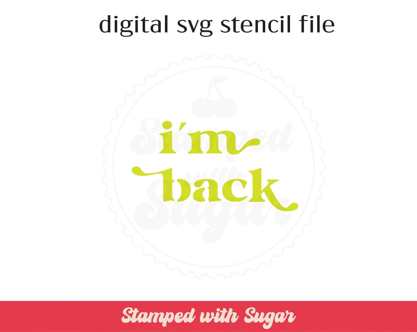 Archivo de plantilla SVG I'm Back Retro