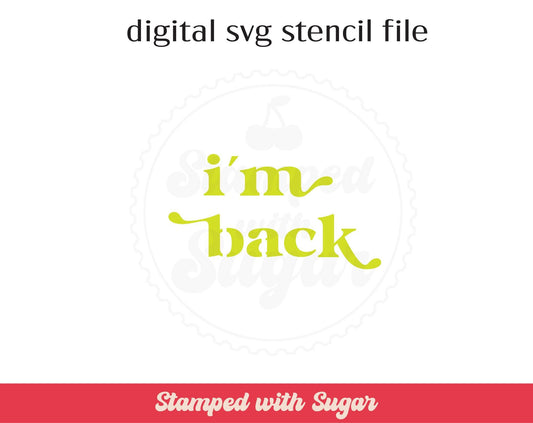 Archivo de plantilla SVG I'm Back Retro