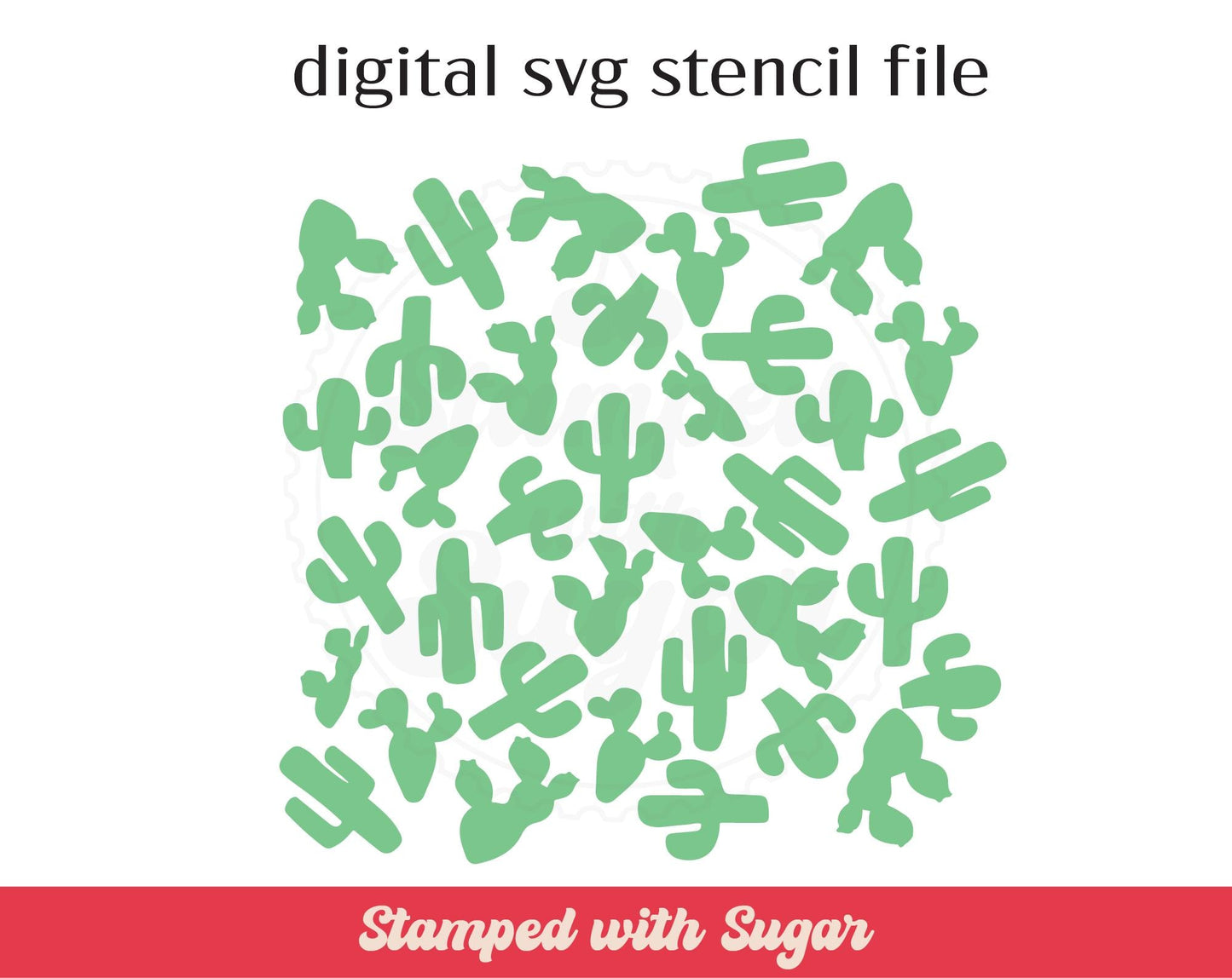 Archivo de Plantilla SVG de Cactus Disperso