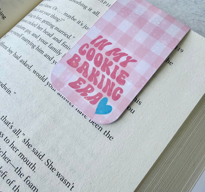 In my Cookie Baking Era Pink Holographic Magnetic Bookmark