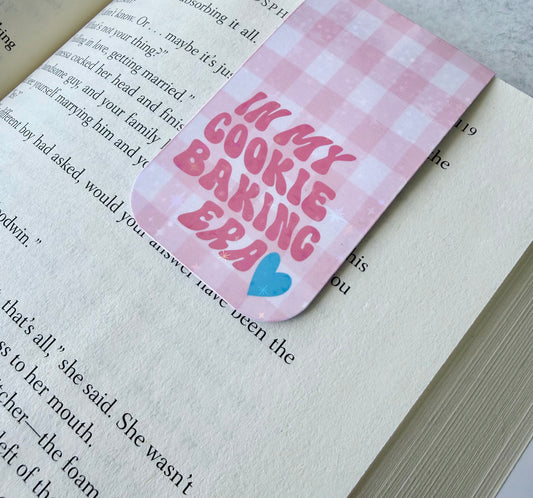 In my Cookie Baking Era Pink Holographic Magnetic Bookmark