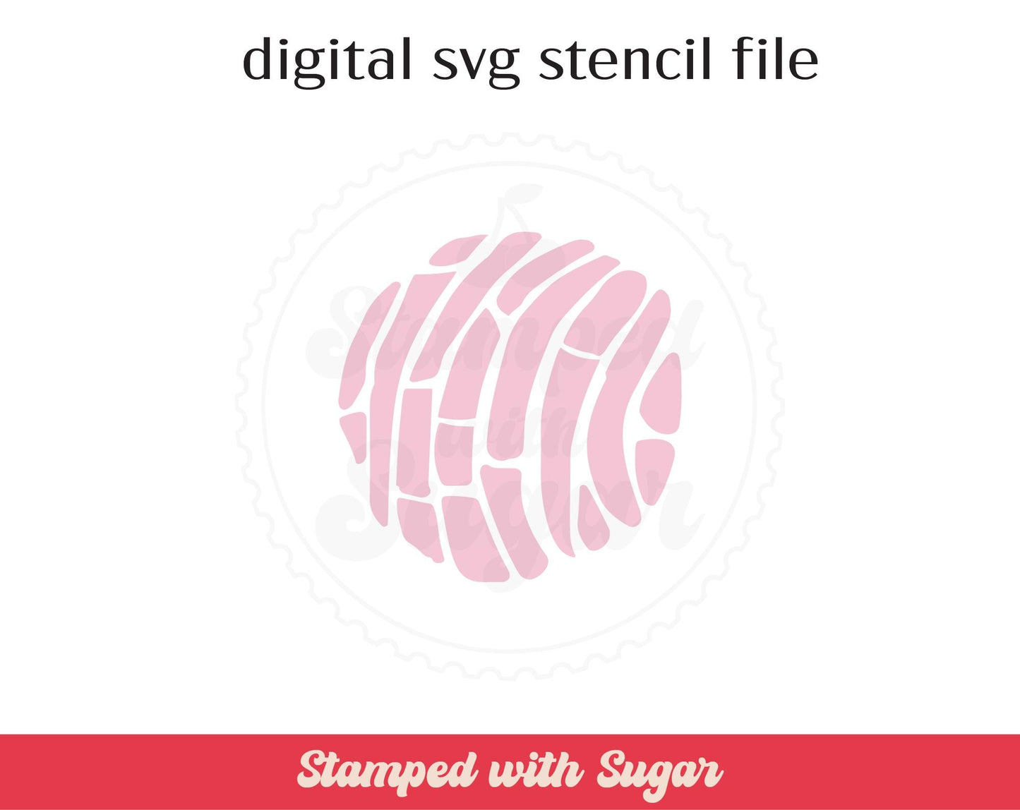 Plantilla SVG de 3 pulgadas de Concha