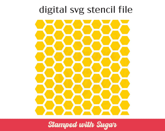 Panal de abejas | Archivo SVG | Plantilla de galletas | Fondo | Archivo digital